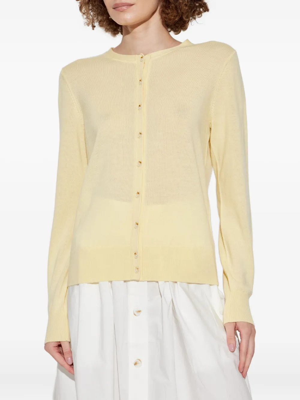 Posse Button-front Wool Cardigan In Yellow