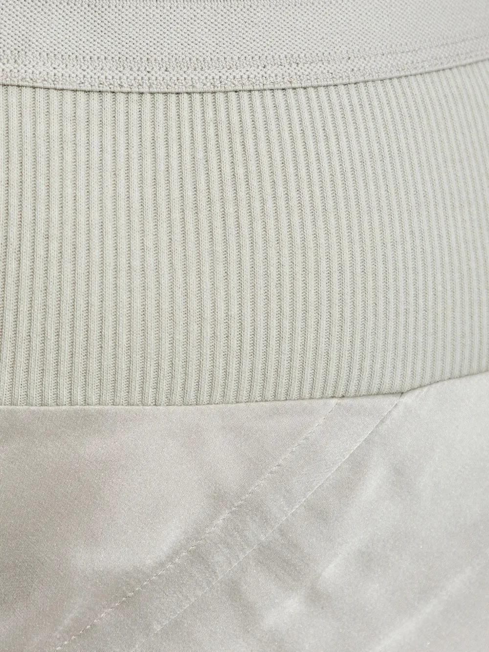Rick Owens Rok met geribbelde tailleband Zilver