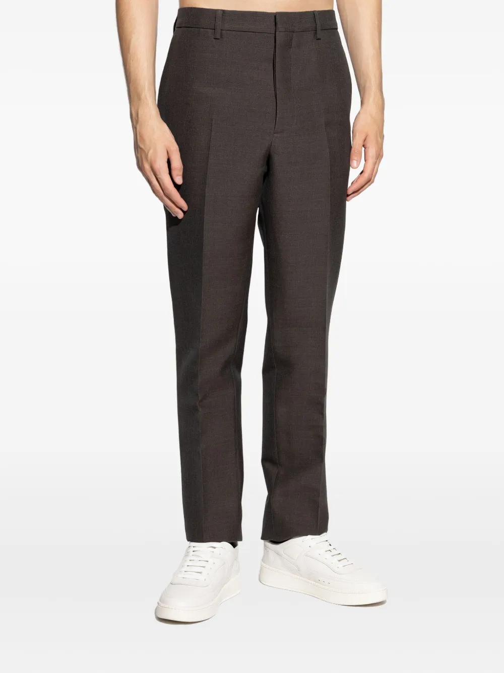 Tod's Fine Wool Trousers In Gray