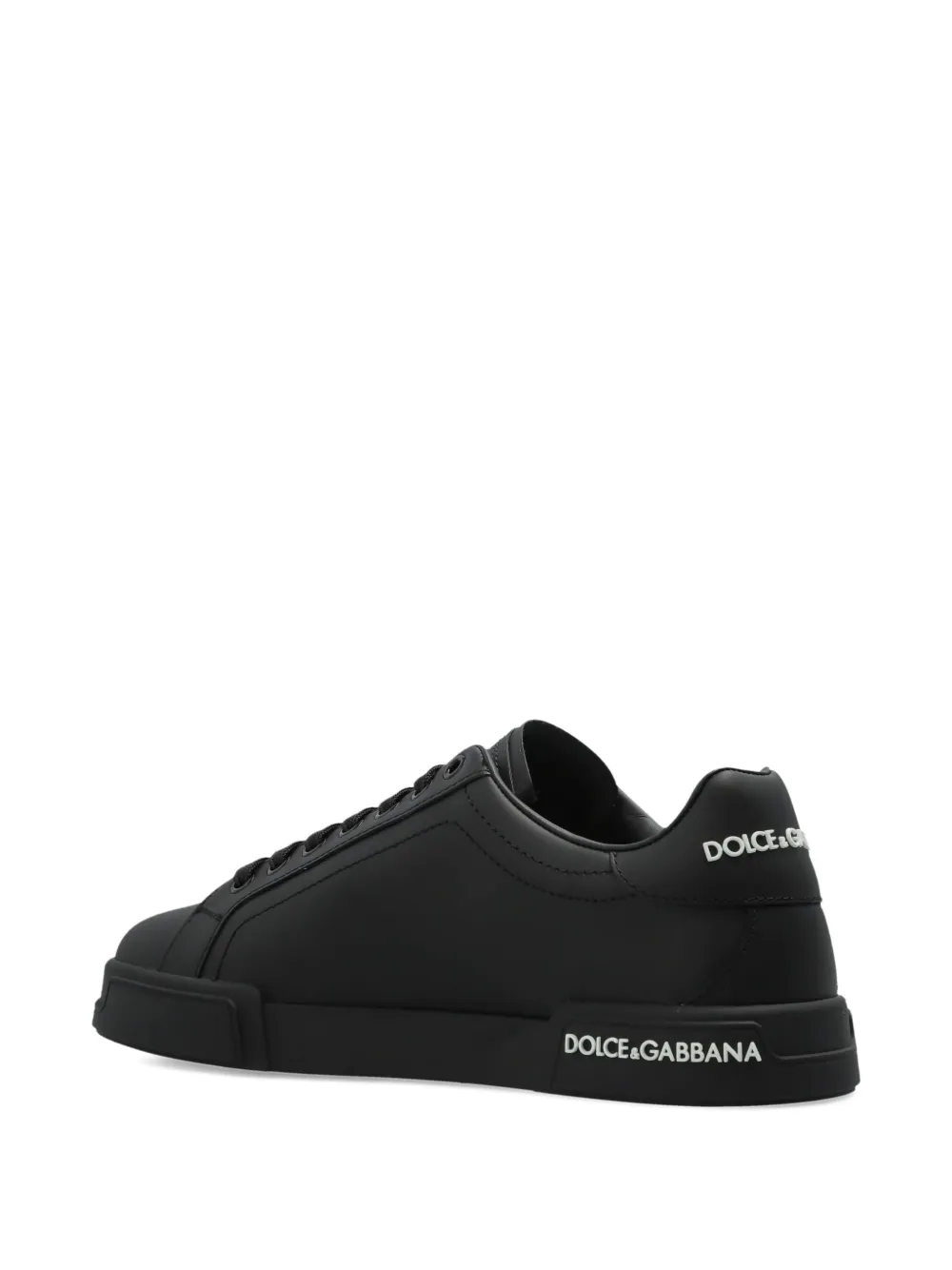 Dolce & Gabbana logo-detail leather sneakers Black