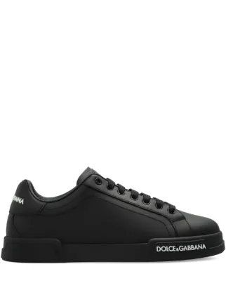 Dolce & Gabbana レザースニーカー | ブラック | FARFETCH JP