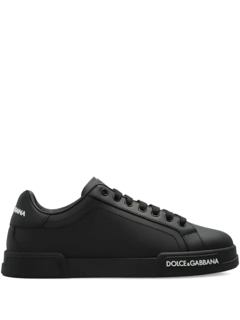 Dolce & Gabbana tenis de piel con detalle del logo