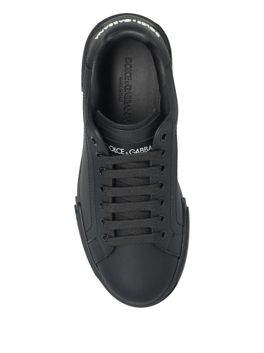 Dolce & Gabbana logo-detail leather sneakers Black