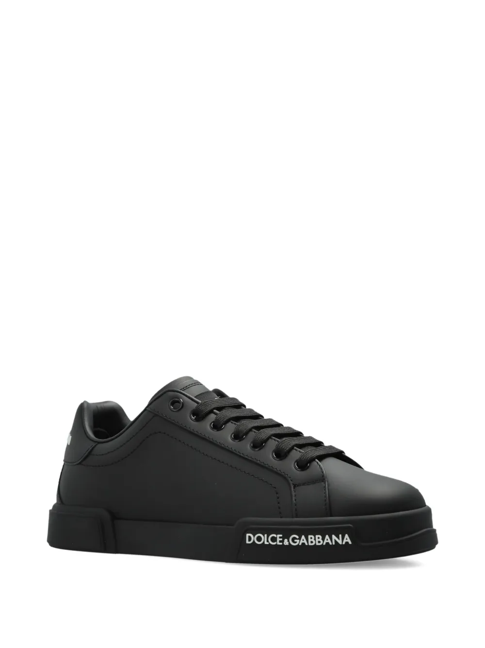 Dolce & Gabbana logo-detail leather sneakers Black