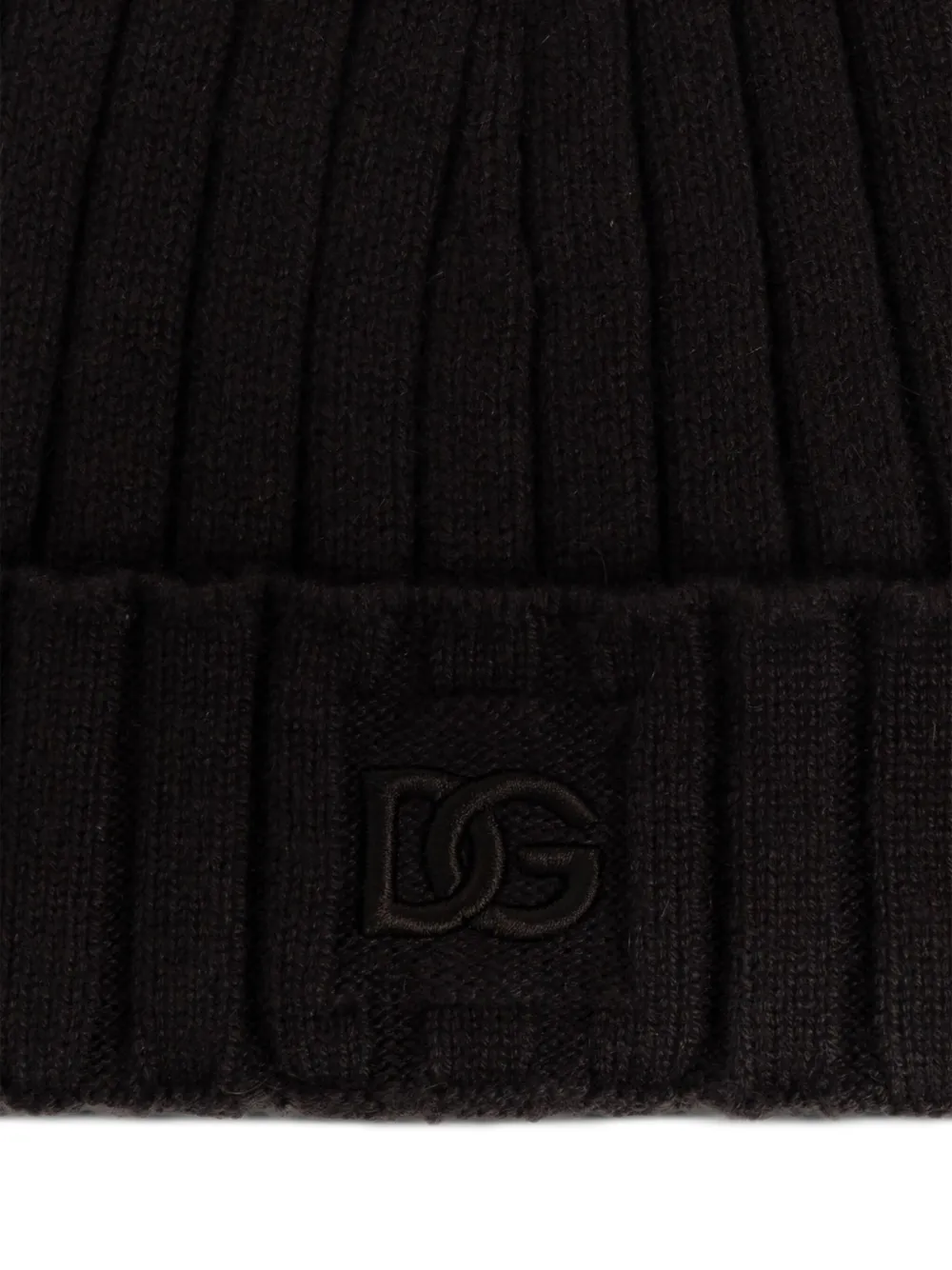 Dolce & Gabbana Geribbelde hoed met logo Zwart