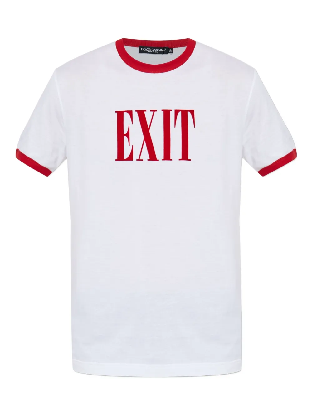 Dolce & Gabbana Exit-print  ringer T-shirt | White | Image 1