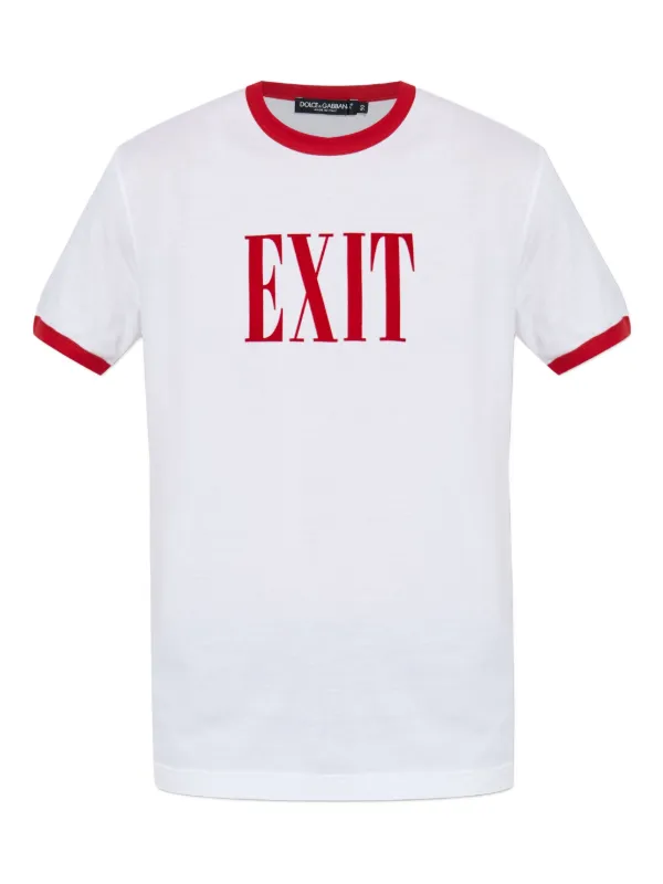 Dolce & Gabbana Exit-print Ringer T-shirt | White | FARFETCH