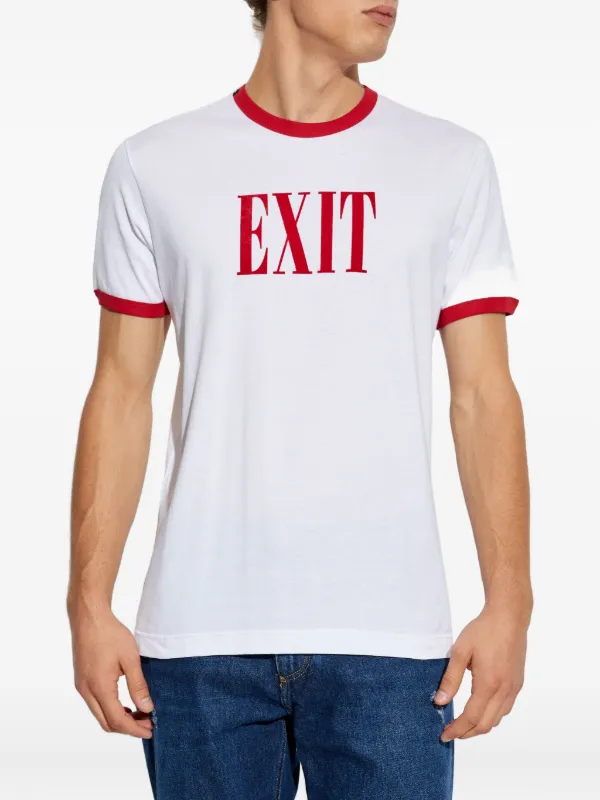 Dolce & Gabbana Exit-print Ringer T-shirt | White | FARFETCH JO