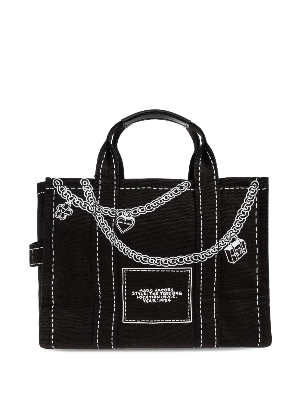 Marc Jacobs The Medium Canvas Tote In Black