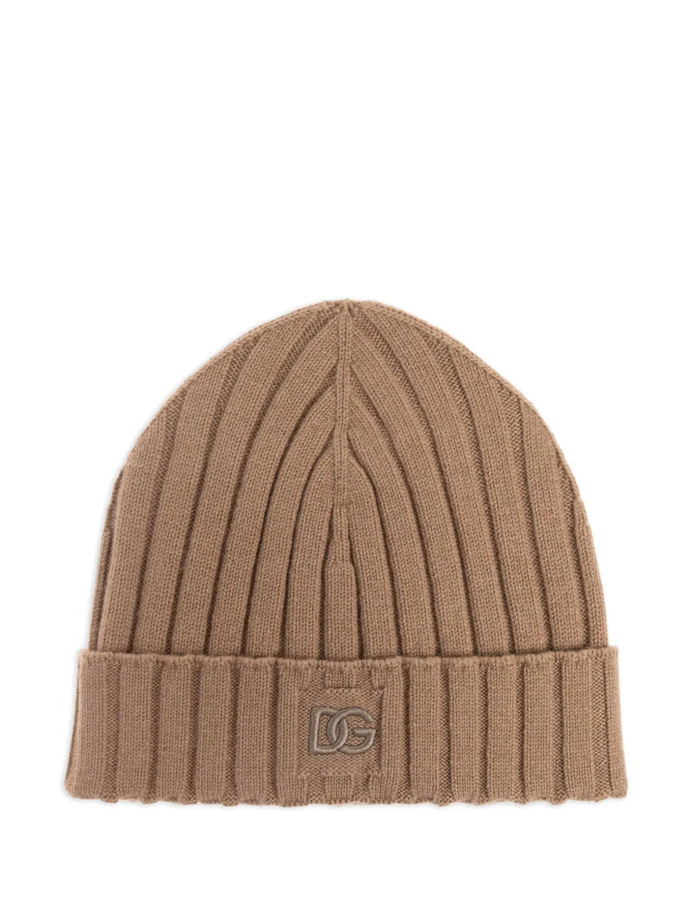 Dolce & Gabbana ribbed logo beanie | Neutrals | Image 1