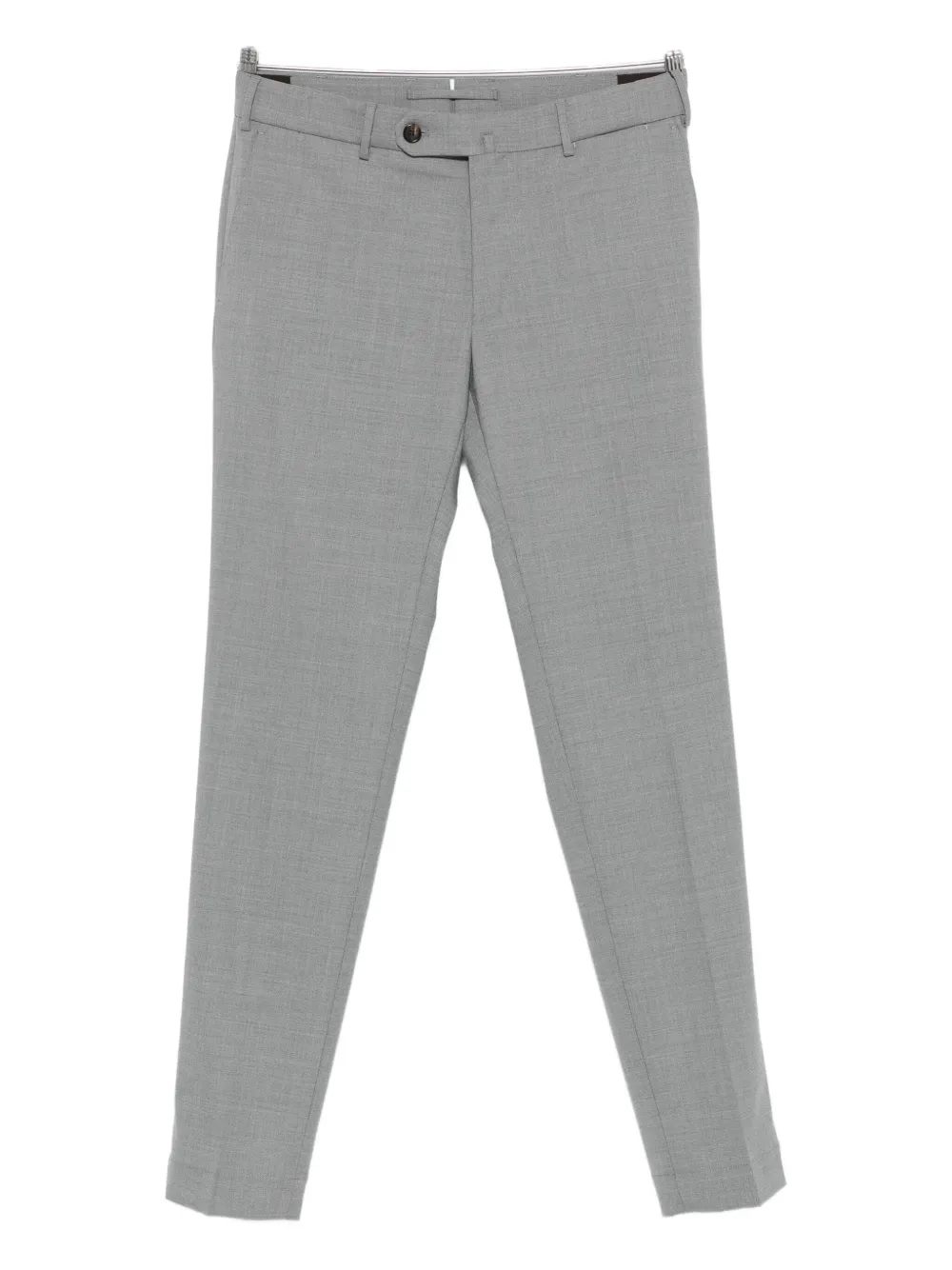 Incotex Button-fastening Cotton Trousers In Gray