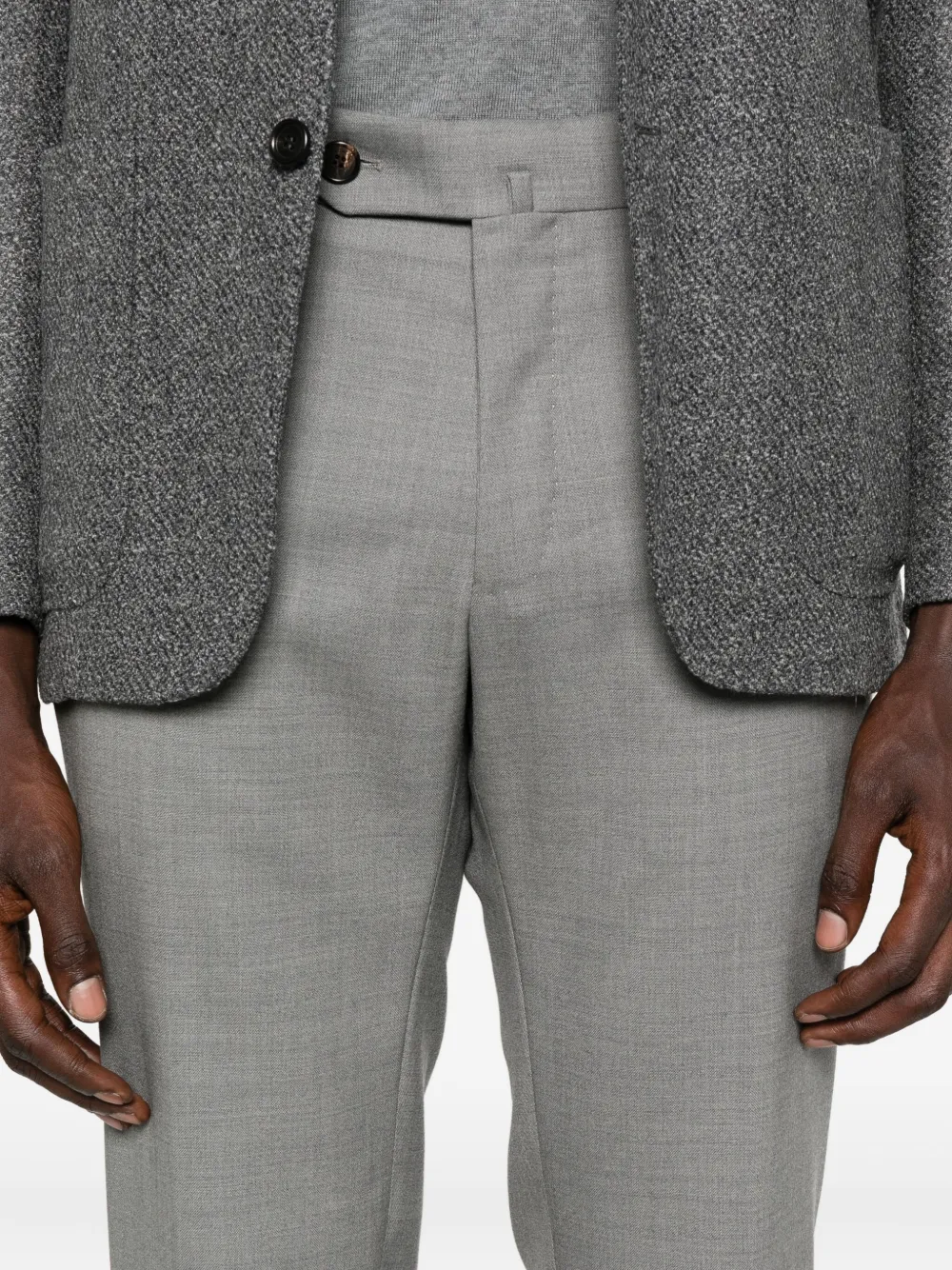 Incotex Broek met knoopsluiting Grijs