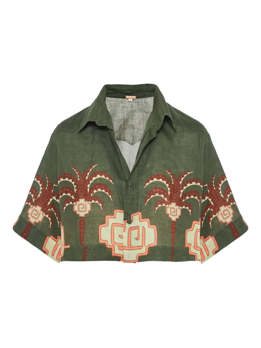 Johanna Ortiz Cumbi palm-tree print shirt | Green | Image 1