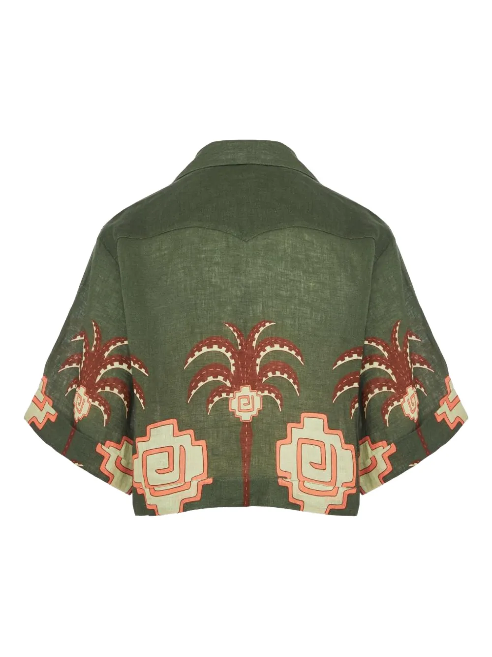 Johanna Ortiz Cumbi palm-tree print shirt - Groen