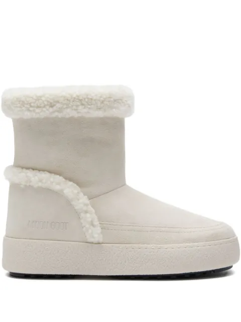 Moon Boot shearling-trimmed suede boots