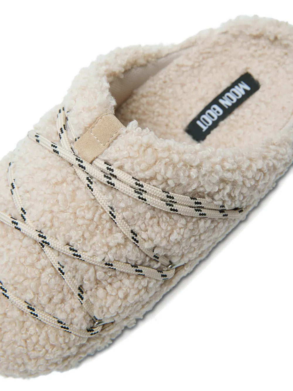 Moon Boot Teddy Slippers In Neutral