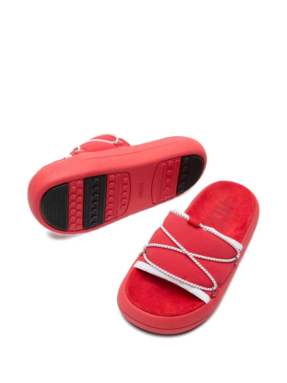 Moon Boot Icon sandalen met plateauzool en touwdetail Rood