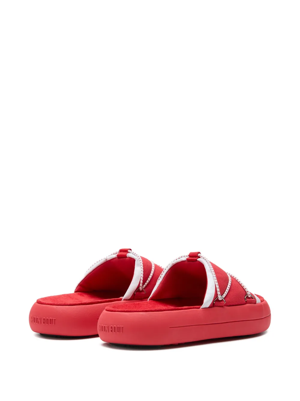 Moon Boot Icon sandalen met plateauzool en touwdetail Rood