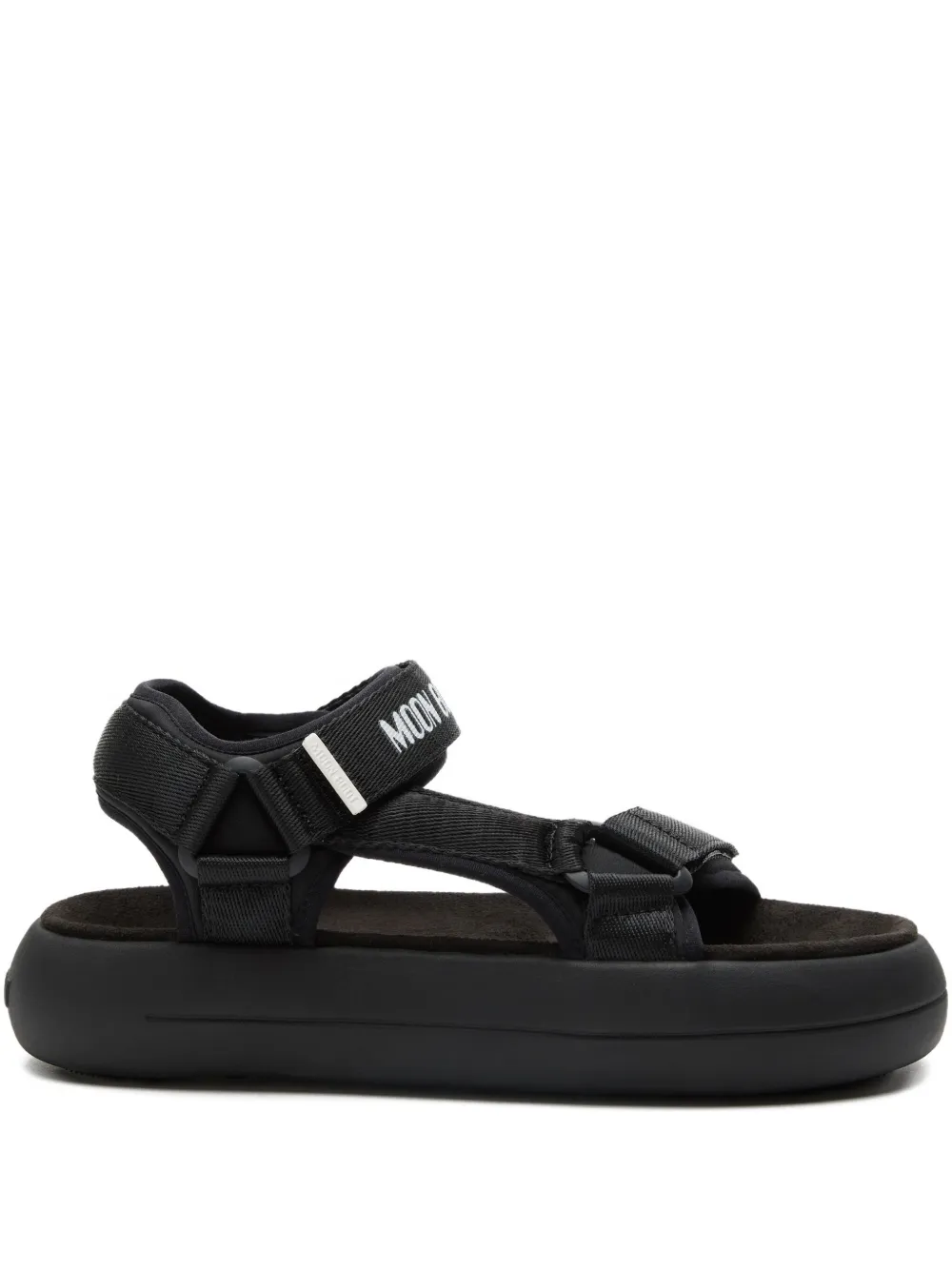Moon Boot Logo-strap Platform Sandals In Black