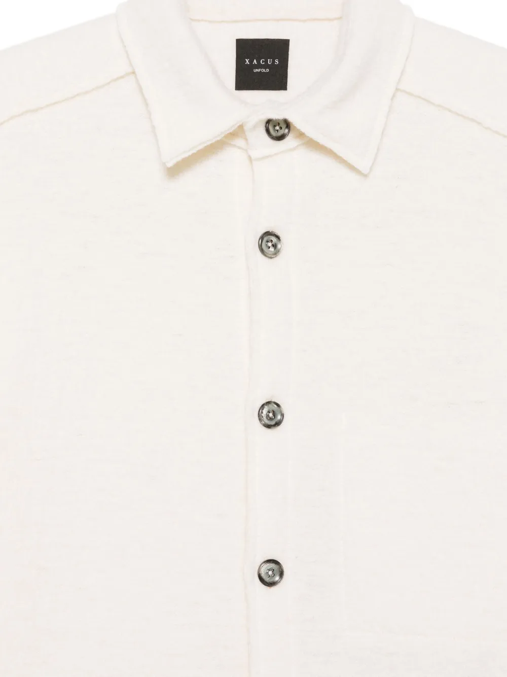 Xacus Buttoned-up Patch-pocket Shirt In Neutral