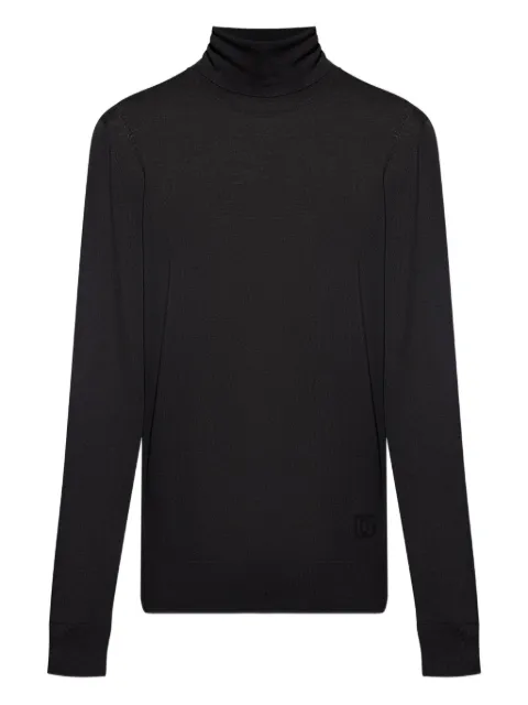 Dolce & Gabbana logo-detail turtleneck sweater