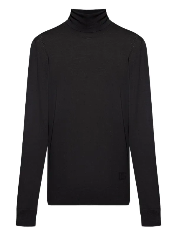【送料&関税込】Dolce & Gabbana Logo Turtleneck Sweater Dolce & Gabbana logo-detail Turtleneck Sweater | ブラック