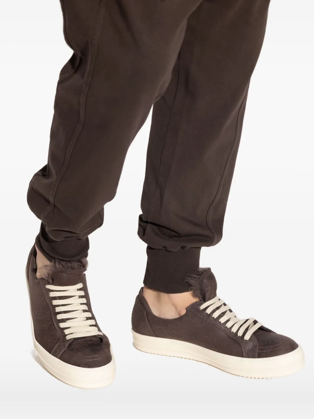 Rick Owens Sneakers met lammy afwerking Bruin