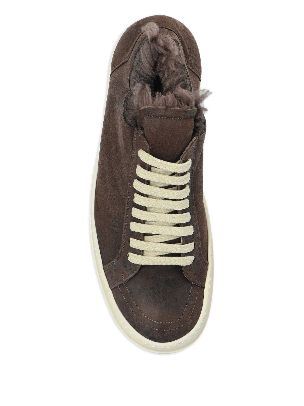 Rick Owens Sneakers met lammy afwerking Bruin