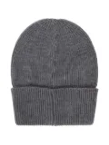 Dolce & Gabbana ribbed logo-patch beanie hat - Grey