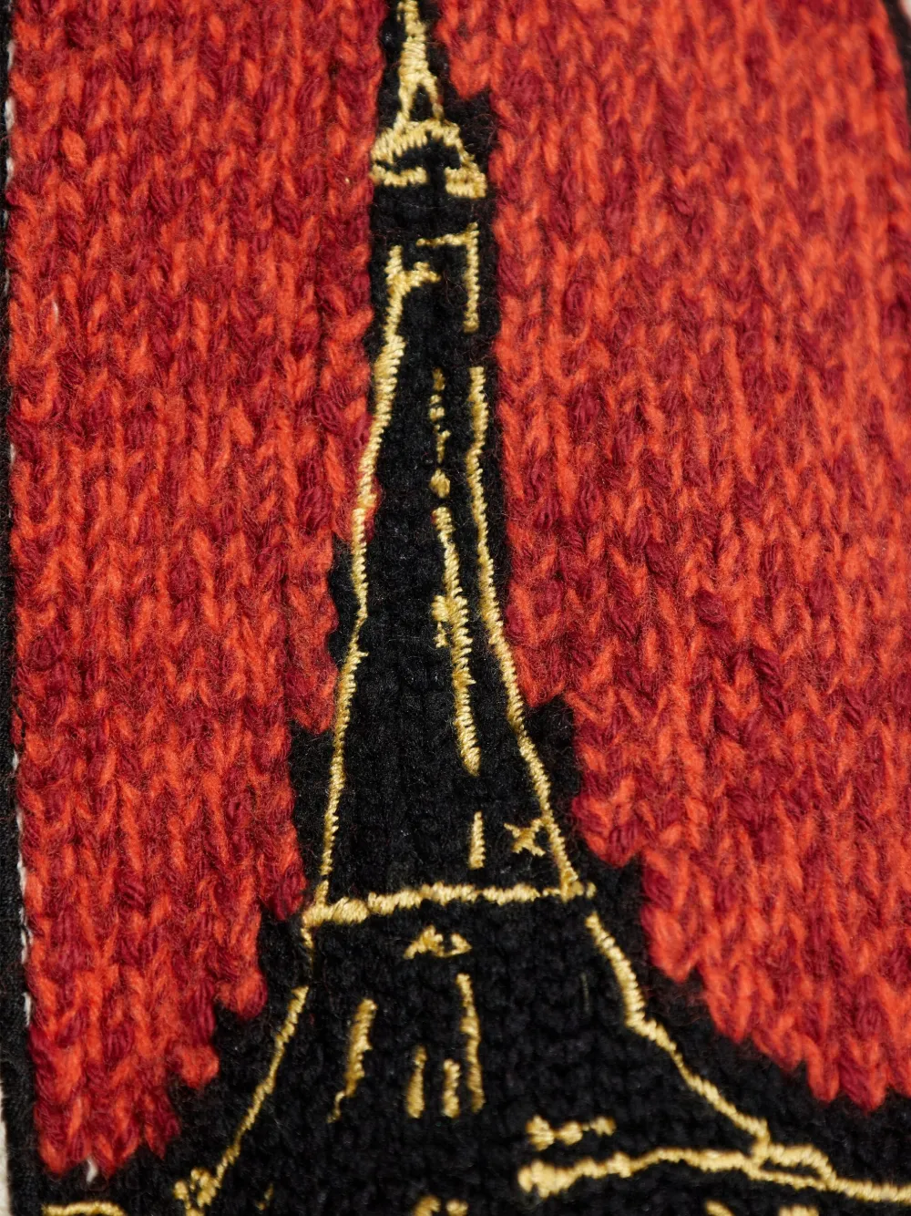 Kenzo eiffel tower mount fuji wool cardigan Beige