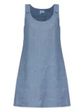 Posse button-detailing sleeveless mini day dress - Blue