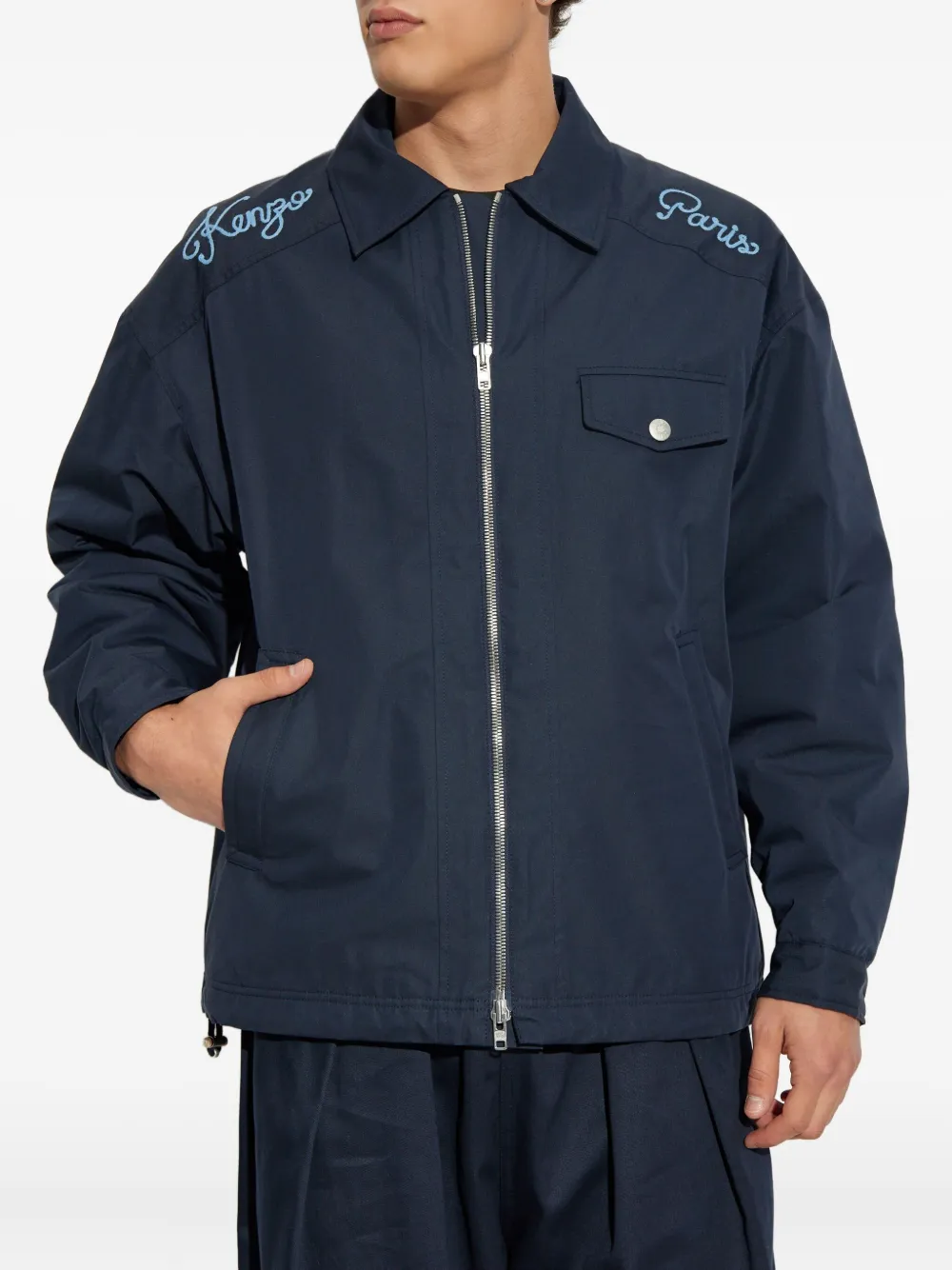 Kenzo Paris embroidered jacket Blauw