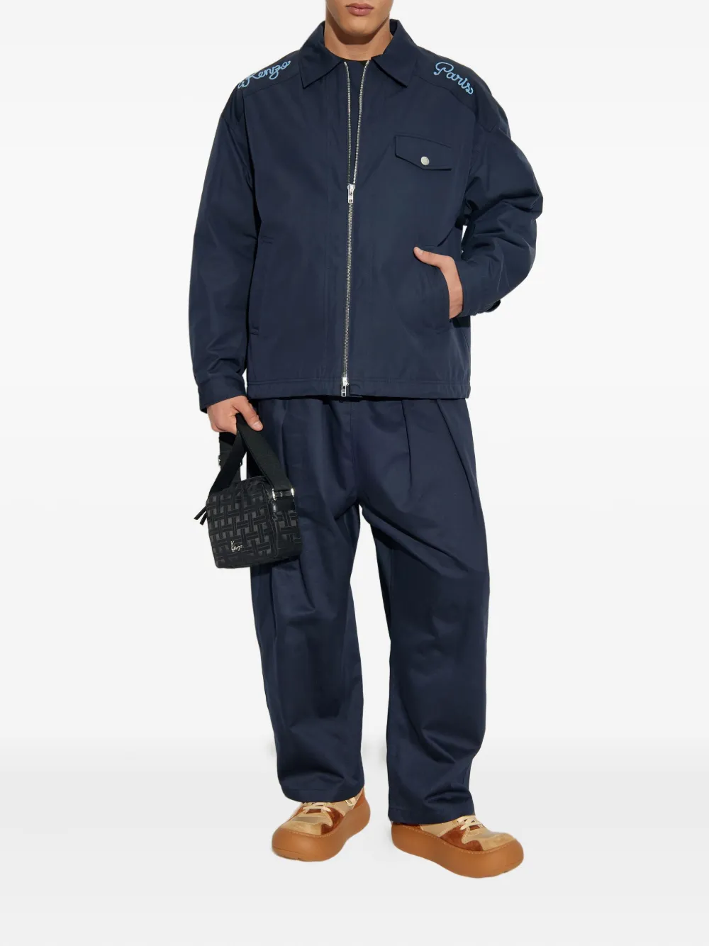 Kenzo Paris embroidered jacket Blauw