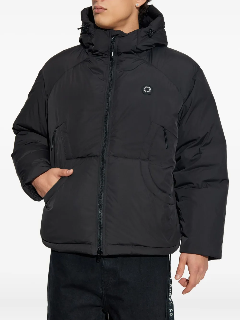 Kenzo hooded puffer jacket Zwart