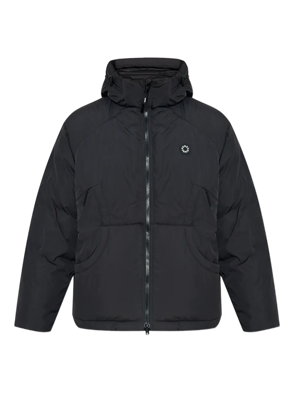 Kenzo hooded puffer jacket Zwart