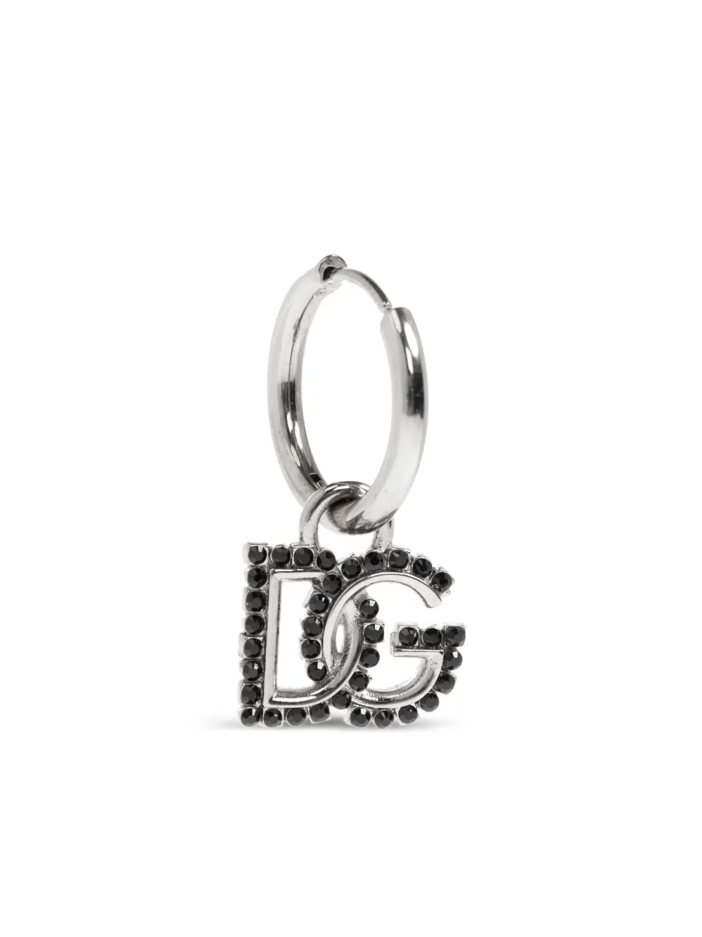 Dolce & Gabbana hoop DG-logo single earring | Silver | Image 1