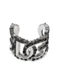 Dolce & Gabbana DG logo-plaque crystal ring - Silver