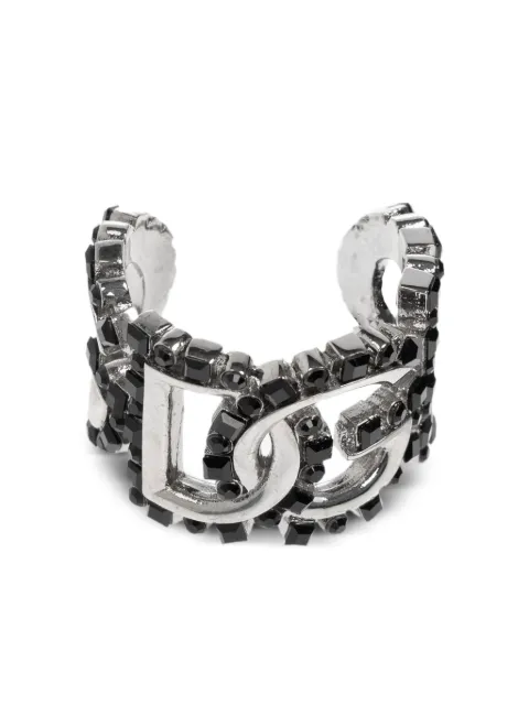 Dolce & Gabbana anillo con placa del logo DG