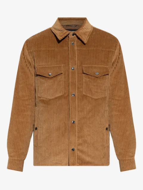 Dolce & Gabbana sobrecamisa de pana con bolsillos y solapa