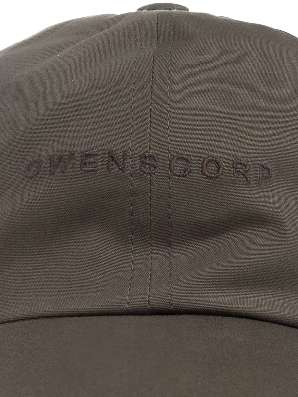 Rick Owens Owenscorp-embroidered Cap In Brown