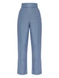 Posse elasticated-waistband crop trousers - Blue