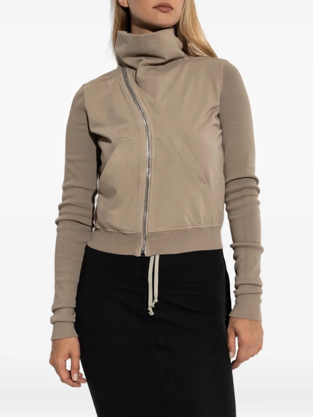 Rick Owens DRKSHDW high-neck zip-front jacket | Neutrals | Image 1