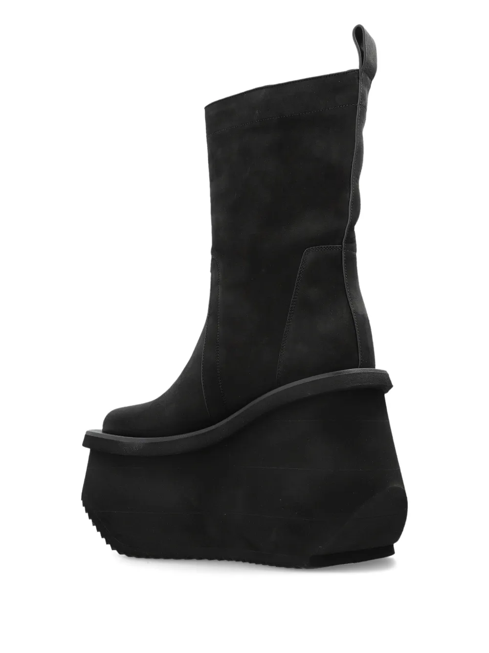 Rick Owens Platform Ankle Boots In Black
