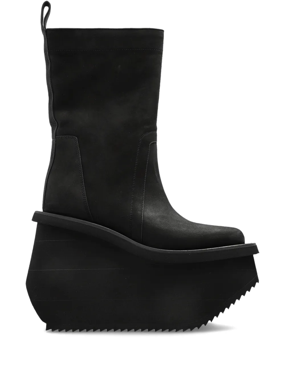 Rick Owens Platform Ankle Boots In Black