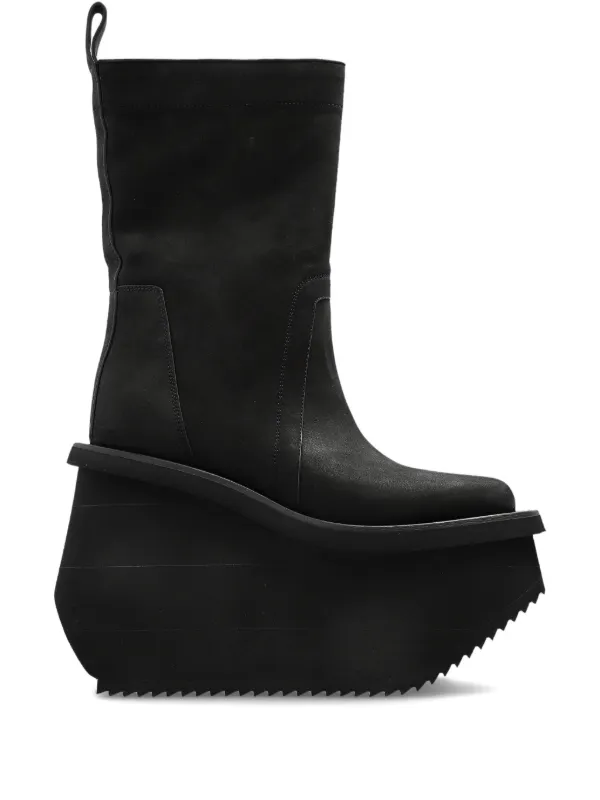 関税送料込み【RICK OWENS】プラットフォーム アンクルブーツ Rick Owens プラットフォーム アンクルブーツ | ブラック