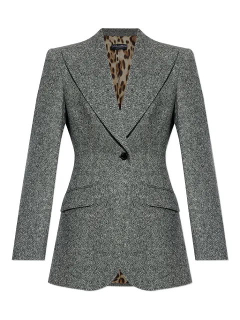 Dolce & Gabbana single-button tweed jacket