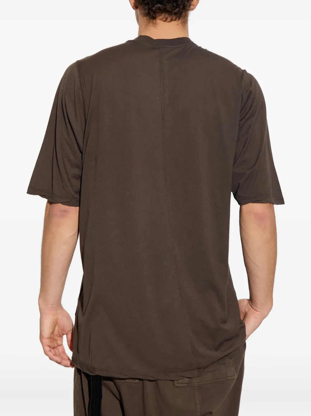 Rick Owens DRKSHDW T-shirt met afwerking Bruin