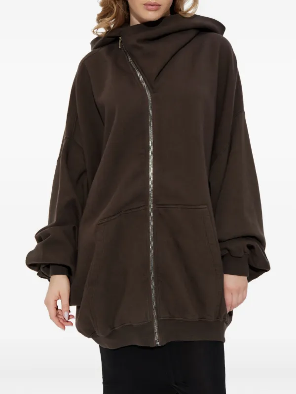 Rick Owens DRKSHDW ジップアップ パーカー | ブラウン | FARFETCH JP