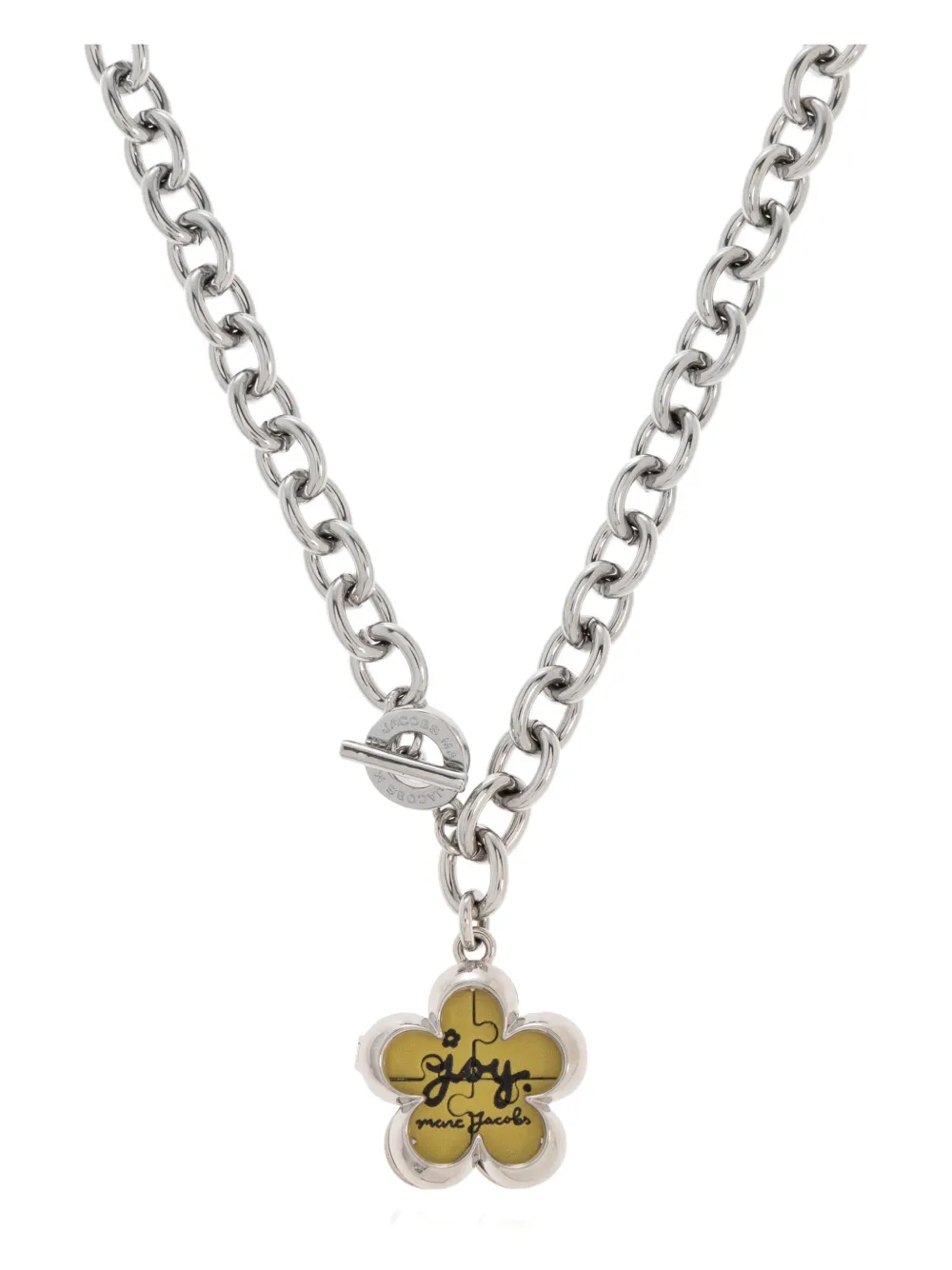 Marc Jacobs Flower-charm Chain Necklace In Metallic