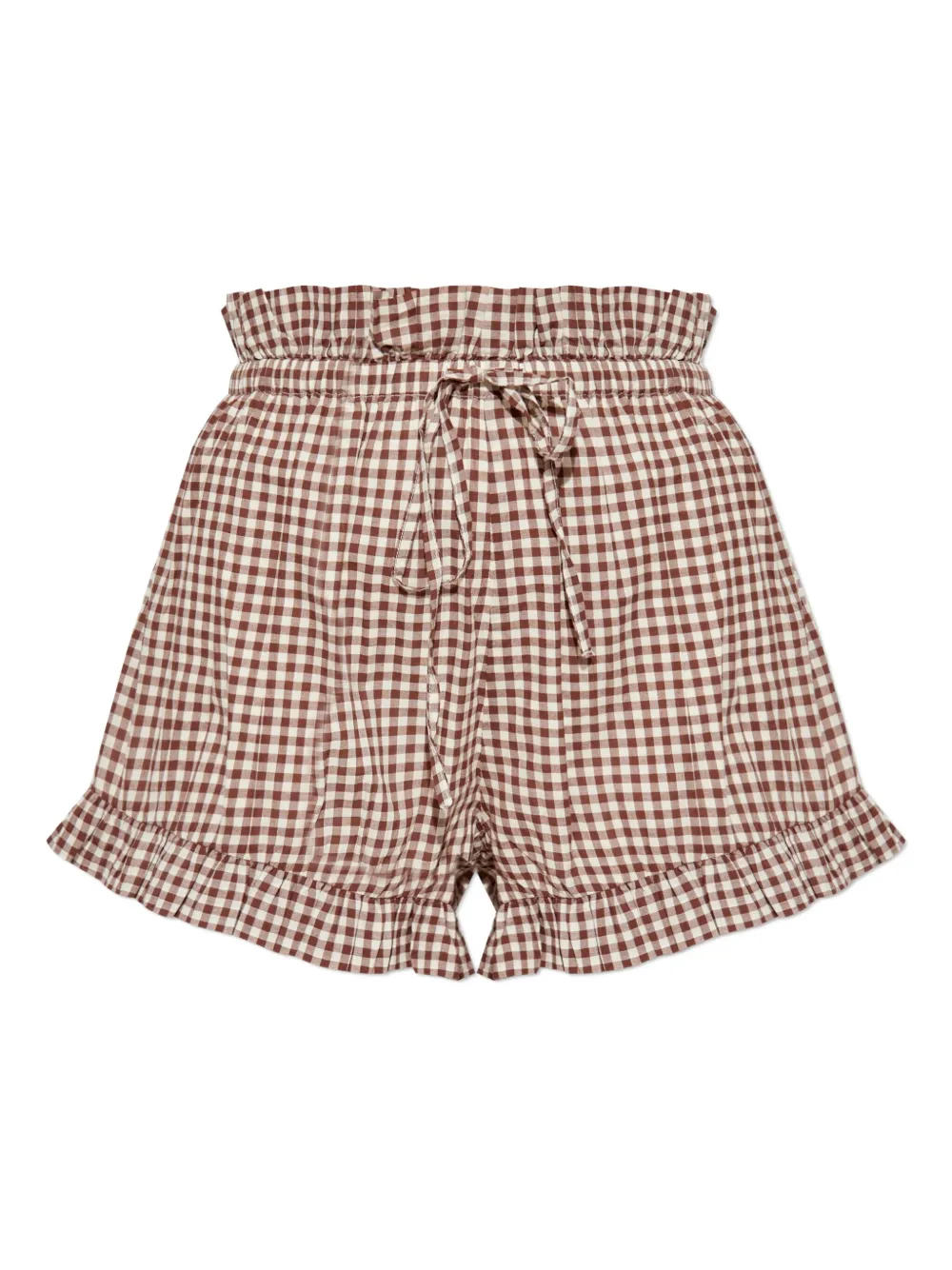Posse gingham ruffled shorts | Brown | Image 1